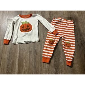 Gymboree Pumpkin Halloween Jack-O-Lantern Pajama Set 18-24 Months EUC